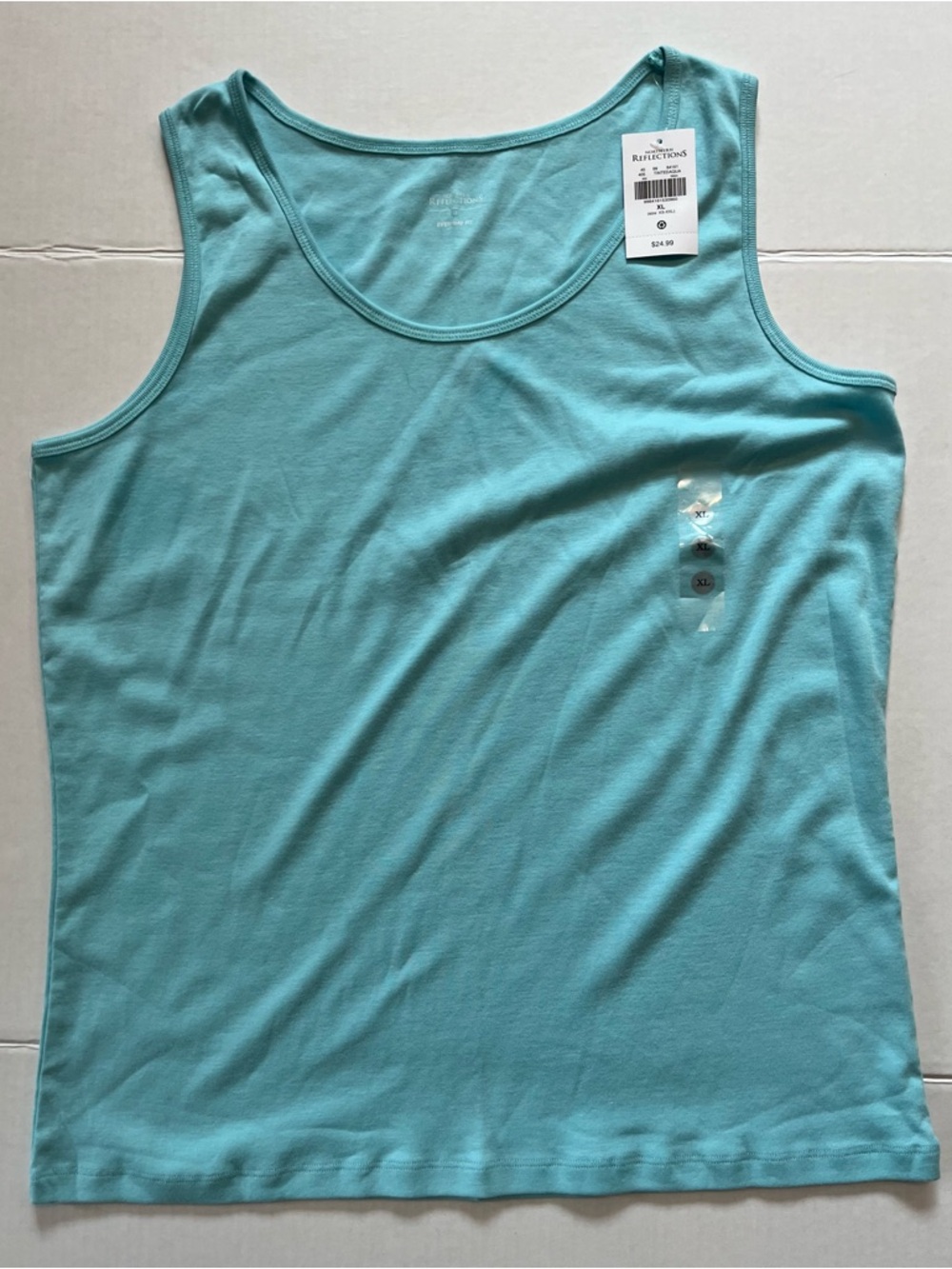 NWT Northern Reflections Teal Scoop Neck Tank